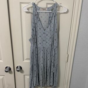 Impressions Light Blue Floral Mini Dress